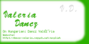 valeria dancz business card